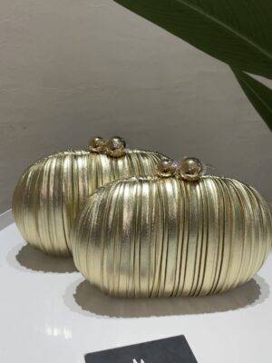 Gold Metallic Clutch