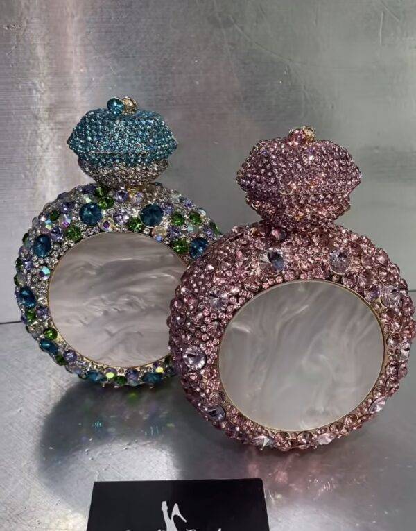 Blue Perfume Swarovski Clutch