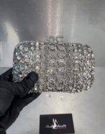 Silver Chain Swarovski Clutch