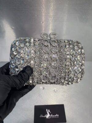 Silver Chain Swarovski Clutch
