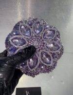 Lilac Swarovski Clutch