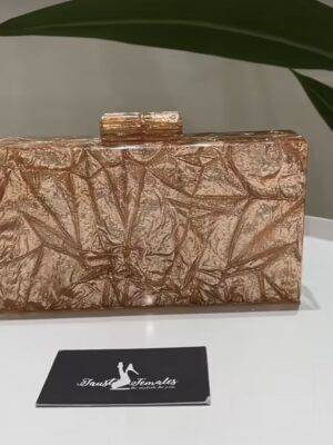 Rose Gold Broken Acrylic Clutch