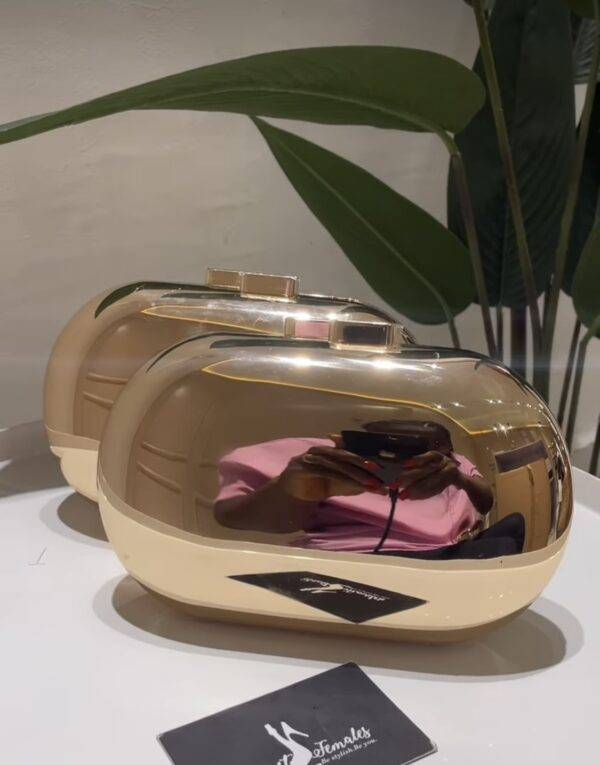 Gold Metallic Clutch