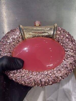 Pink Swarovski Clutch